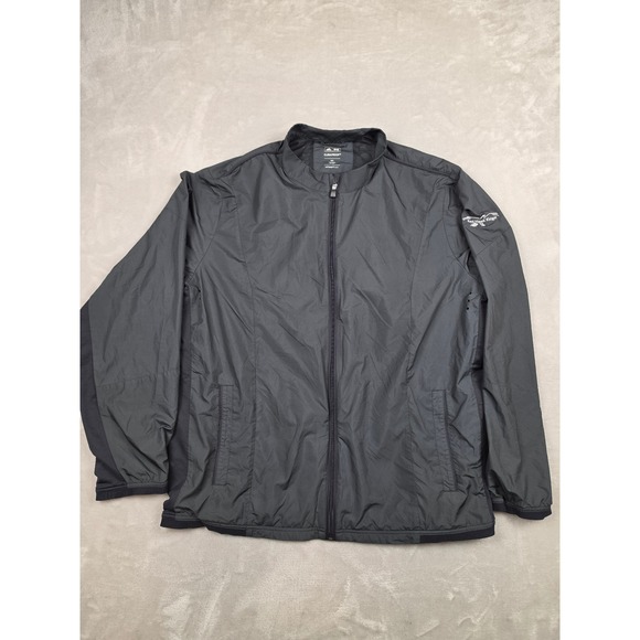 adidas Other - Adidas Golf Jacket Mens XXL Black ClimaProof Red Hawk Ridge Full Zip Windbreaker